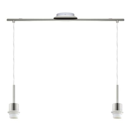 BRILAGI - LED Lustr na lanku RETRO GLASS 2xE27/60W/230V matný chrom/čirá