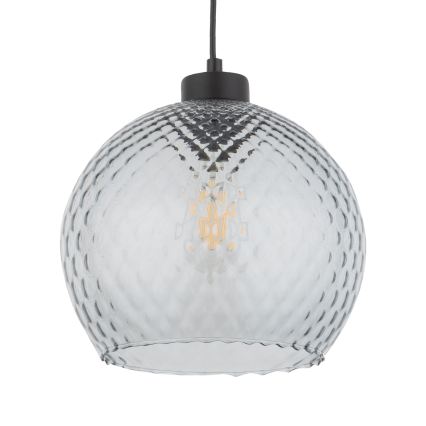 BRILAGI - LED Lustr na lanku RETRO GLASS 2xE27/60W/230V matný chrom/kouřová šedá