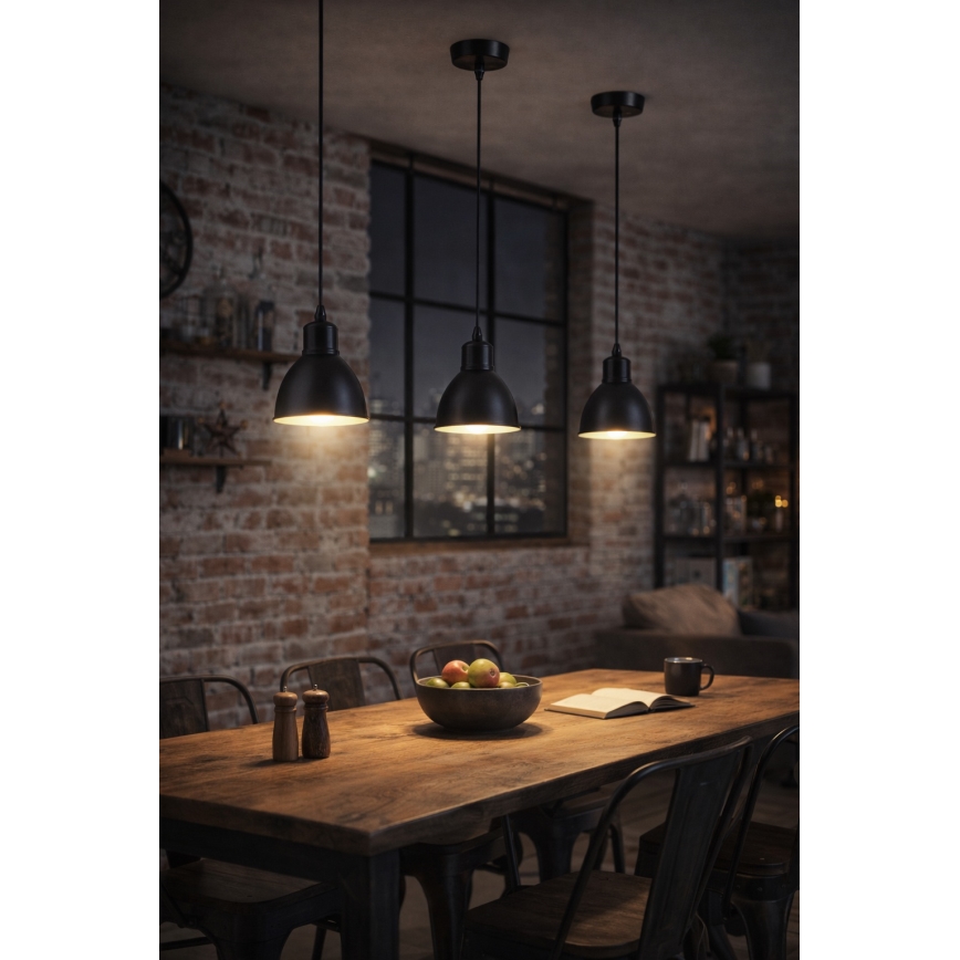 Brilagi - LED Lustr na lanku RIDDY 1xE27/60W/230V černá