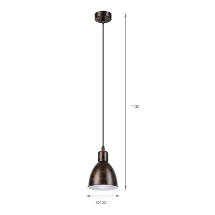 Brilagi - LED Lustr na lanku RIDDY 1xE27/60W/230V měděná/patina