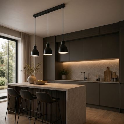 Brilagi - LED Lustr na lanku RIDDY 3xE27/60W/230V černá