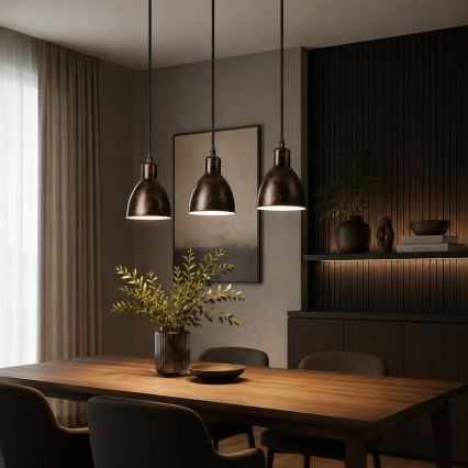 Brilagi - LED Lustr na lanku RIDDY 3xE27/60W/230V měděná/patina