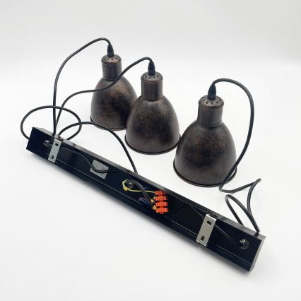 Brilagi - LED Lustr na lanku RIDDY 3xE27/60W/230V měděná/patina