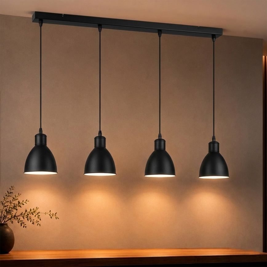Brilagi - LED Lustr na lanku RIDDY 4xE27/60W/230V černá