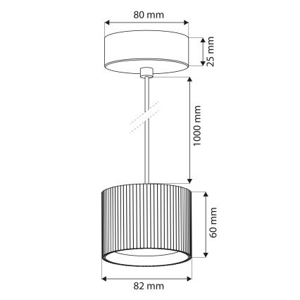 Brilagi - LED Lustr na lanku STRIPY 1xGX53/15W/230V bílá