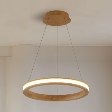 Brilagi - LED Lustr na lanku UMEA WOOD LED/30W/230V pr. 40 cm dřevo