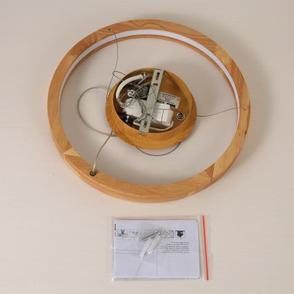 Brilagi - LED Lustr na lanku UMEA WOOD LED/30W/230V pr. 40 cm kaučukovník