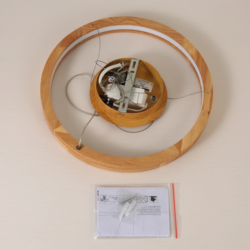 Brilagi - LED Lustr na lanku UMEA WOOD LED/30W/230V pr. 40 cm kaučukovník