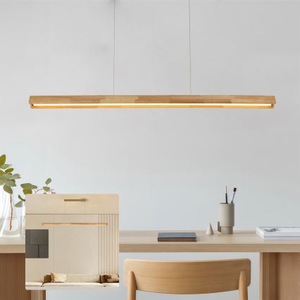 Brilagi - LED Lustr na lanku UMEA WOOD LED/40W/230V 150 cm dřevo