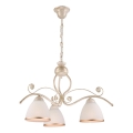 Brilagi - LED Lustr na řetězu ANTICO 3xE27/60W/230V 3000K bílá patina