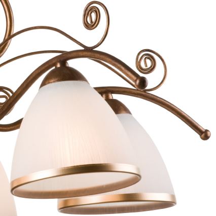 Brilagi - LED Lustr na řetězu ANTICO 5xE27/60W/230V bronz patina