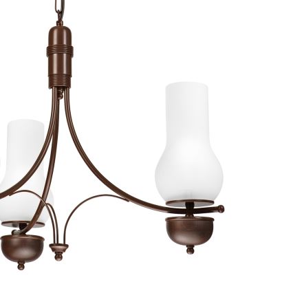 Brilagi - LED Lustr na řetězu COTTAGE 3xE14/40W/230V buk/hnědá/bílá