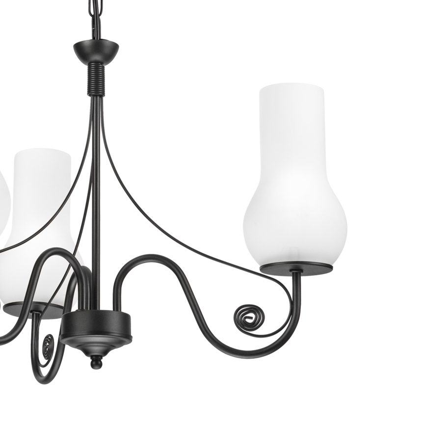 Brilagi - LED Lustr na řetězu COTTAGE 3xE14/40W/230V černá/bílá
