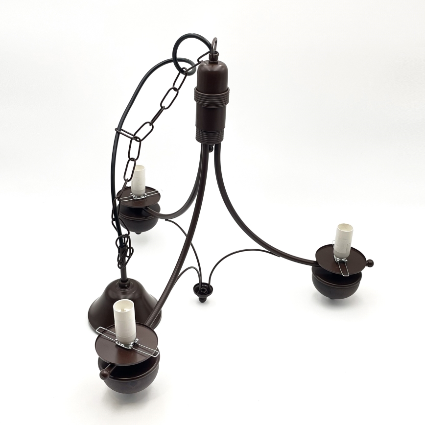 Brilagi - LED Lustr na řetězu COTTAGE 3xE14/40W/230V dub/hnědá