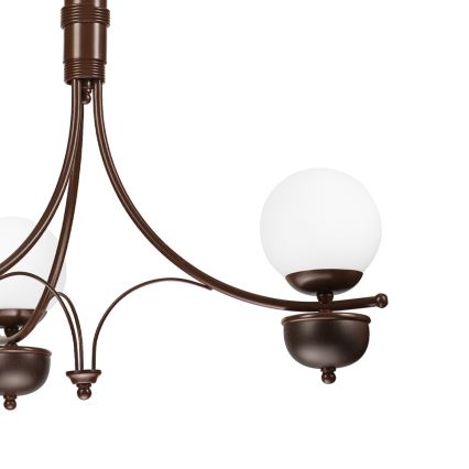 Brilagi - LED Lustr na řetězu COTTAGE 3xG9/40W/230V dub/bílá