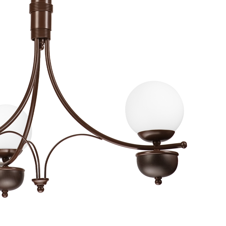 Brilagi - LED Lustr na řetězu COTTAGE 3xG9/40W/230V dub/bílá