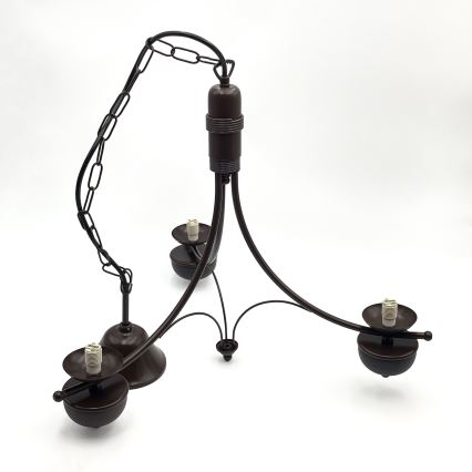 Brilagi - LED Lustr na řetězu COTTAGE 3xG9/40W/230V dub/bílá