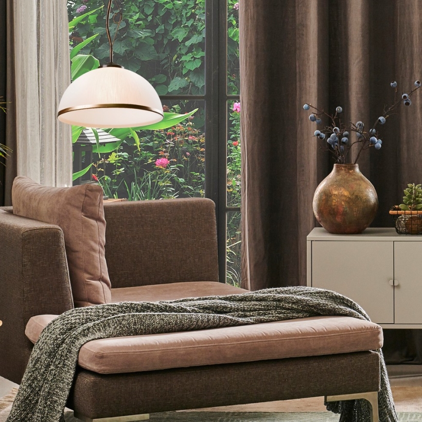 Brilagi - LED Lustr na tyči ANTICO 1xE27/60W/230V bronz patina