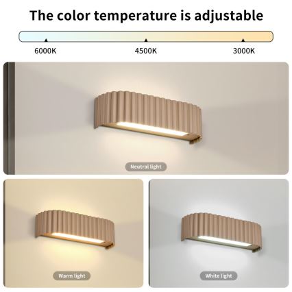 Brilagi - LED Nástěnné svítidlo FALCON MODERN LED/10W/230V 30 cm 3000/4500/6000K béžová