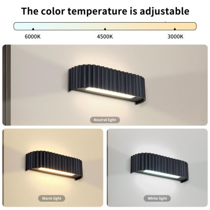 BRILAGI - LED Nástěnné svítidlo FALCON MODERN LED/10W/230V 30 cm 3000/4500/6000K černá