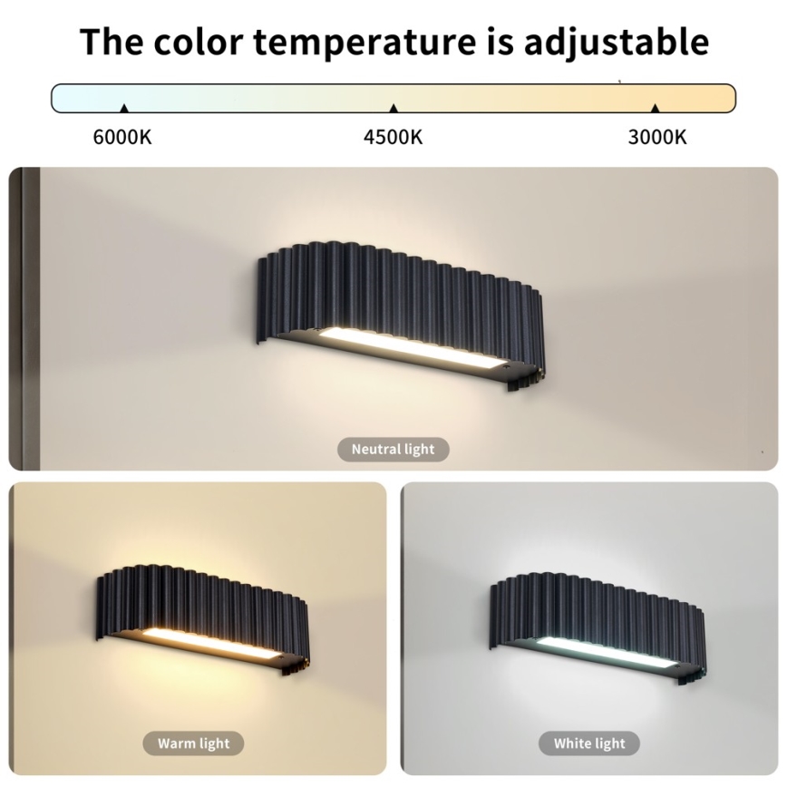 BRILAGI - LED Nástěnné svítidlo FALCON MODERN LED/10W/230V 30 cm 3000/4500/6000K černá