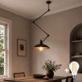 Brilagi - LED Nastavitelný lustr na tyči IRONBEAM 1xE27/60W/230V černá
