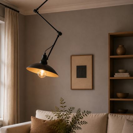 BRILAGI - LED Nastavitelný lustr na tyči IRONBEAM 1xE27/60W/230V černá
