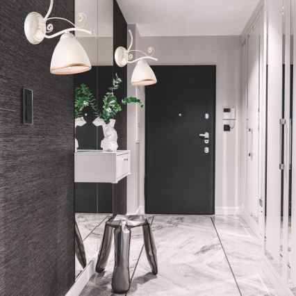 Brilagi - LED Nástěnná lampa ANTICO 1xE27/60W/230V 3000K bílá patina