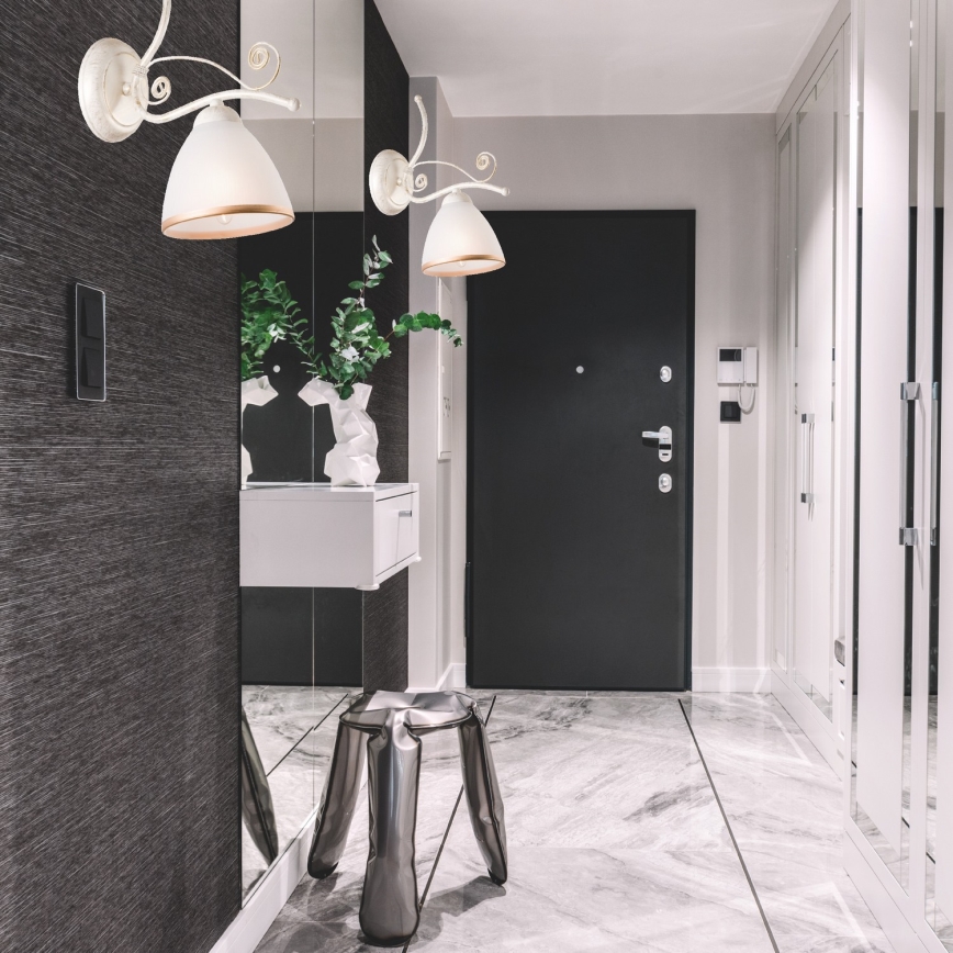 Brilagi - LED Nástěnná lampa ANTICO 1xE27/60W/230V 3000K bílá patina