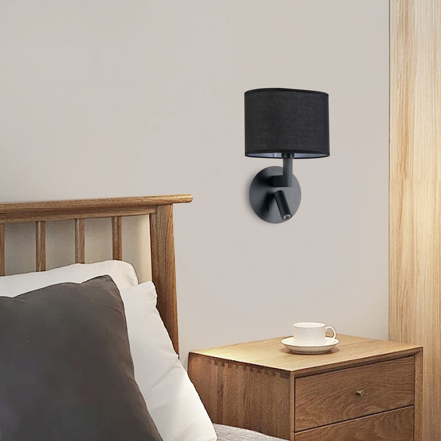Brilagi - LED Nástěnná lampa DAYA 1xE14/40W/230V + LED/3W černá