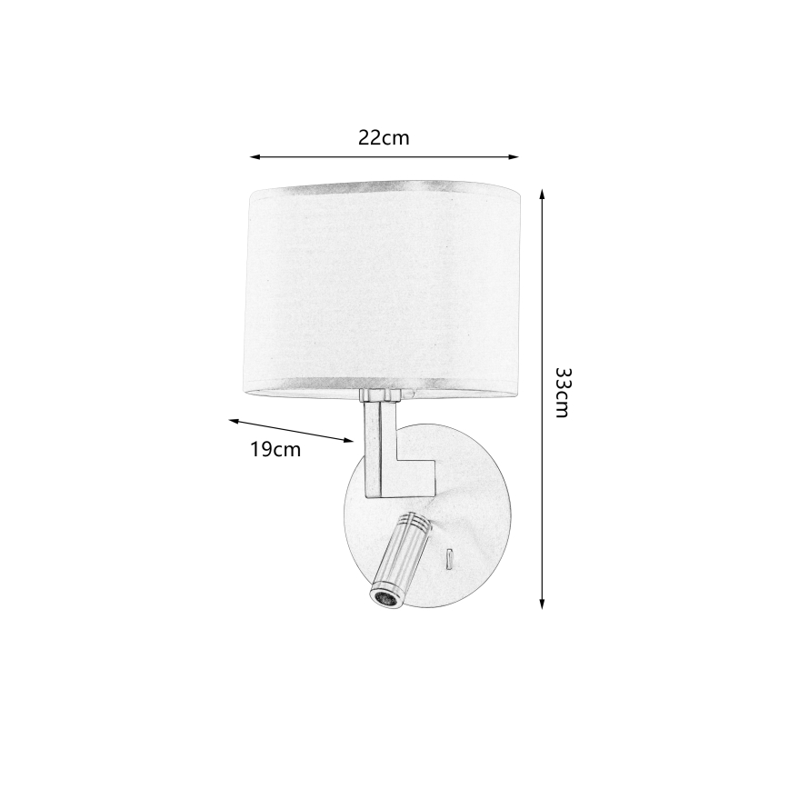 Brilagi - LED Nástěnná lampa DAYA 1xE14/40W/230V + LED/3W černá