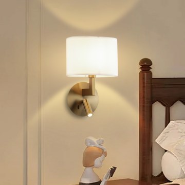 Brilagi - LED Nástěnná lampa DAYA 1xE14/40W/230V + LED/3W krémová/zlatá