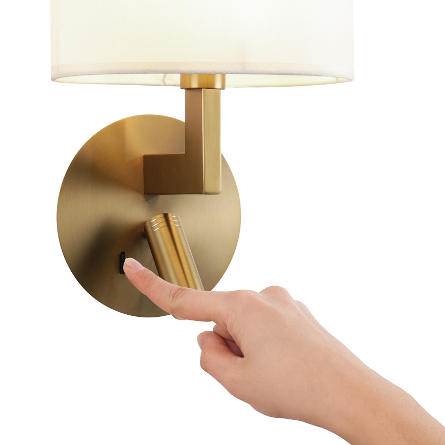 Brilagi - LED Nástěnná lampa DAYA 1xE14/40W/230V + LED/3W krémová/zlatá