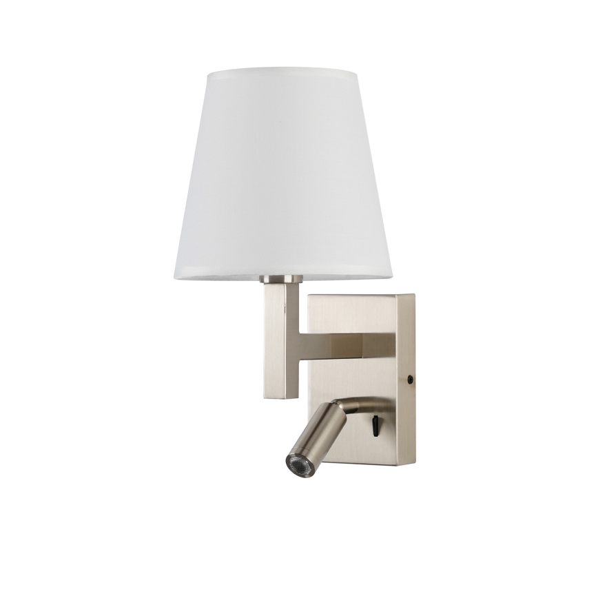 Brilagi - LED Nástěnná lampa DEYA 1xE14/40W/230V + LED/3W bílá/matný chrom