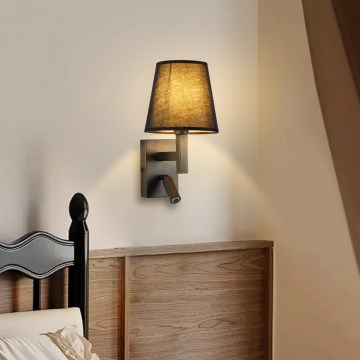 Brilagi - LED Nástěnná lampa DEYA 1xE14/40W/230V + LED/3W černá