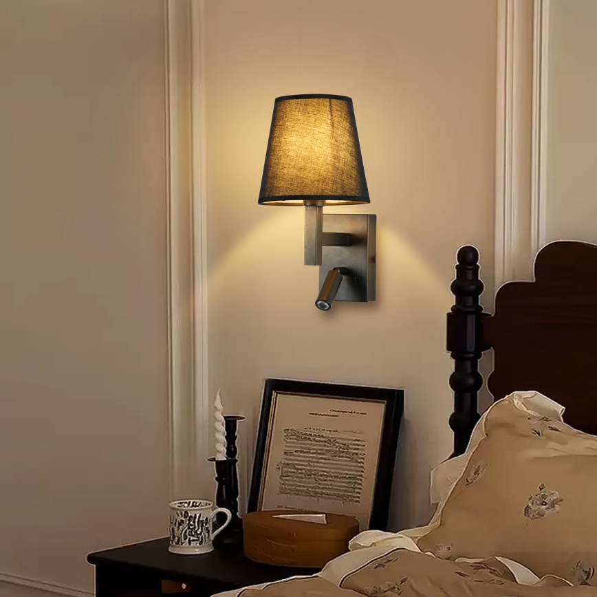Brilagi - LED Nástěnná lampa DEYA 1xE14/40W/230V + LED/3W černá
