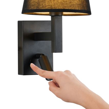 Brilagi - LED Nástěnná lampa DEYA 1xE14/40W/230V + LED/3W černá