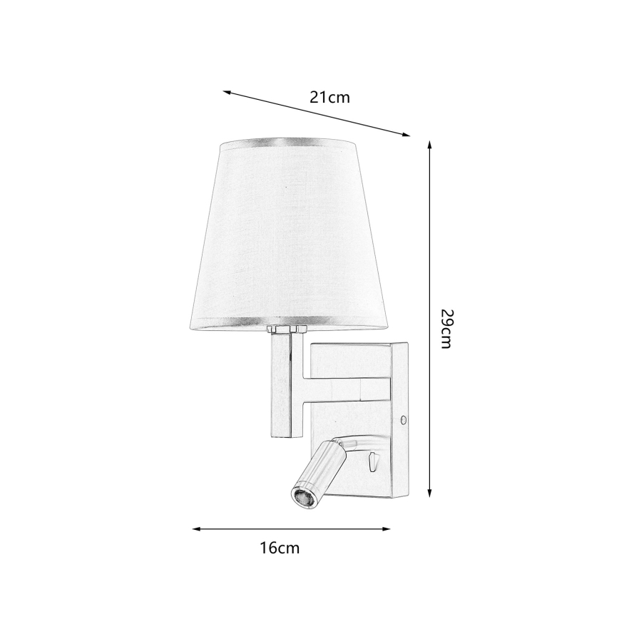 Brilagi - LED Nástěnná lampa DEYA 1xE14/40W/230V + LED/3W černá