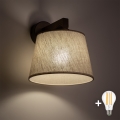 BRILAGI - LED Nástěnná lampa LATTE 1xE27/15W/230V borovice/béžová