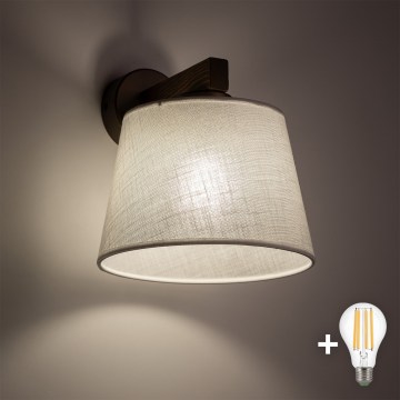 BRILAGI - LED Nástěnná lampa LATTE 1xE27/15W/230V borovice/bílá