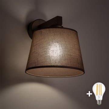 BRILAGI - LED Nástěnná lampa LATTE 1xE27/15W/230V borovice/hnědá