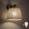 BRILAGI - LED Nástěnná lampa LATTE SABIA 1xE27/15W/230V borovice/béžová