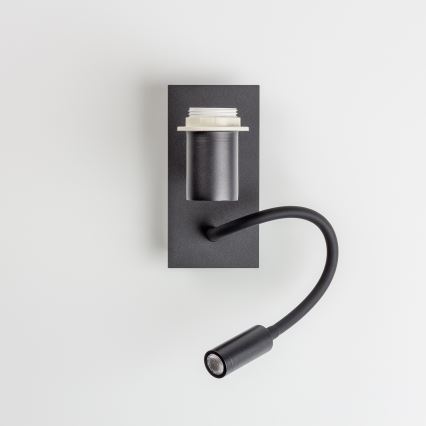 Brilagi - LED Flexibilní nástěnná lampa NUBILA 1xE27/25W/230V + LED/3W černá/šedá