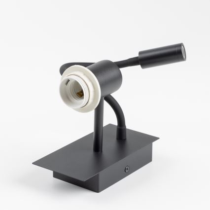 Brilagi - LED Flexibilní nástěnná lampa NUBILA 1xE27/25W/230V + LED/3W černá/šedá