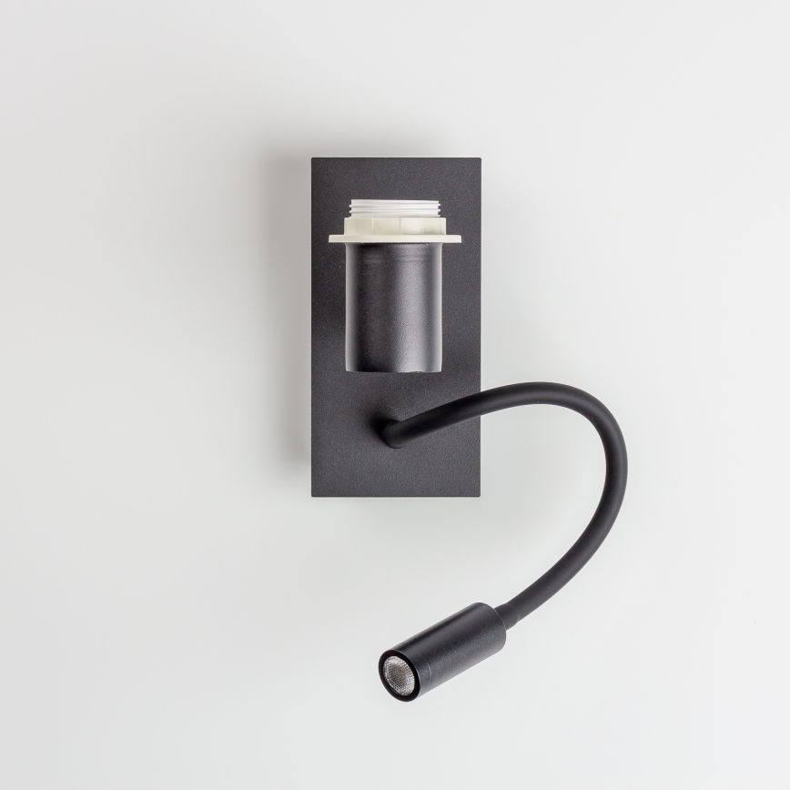 Brilagi - LED Flexibilní nástěnná lampa NUBILA 1xE27/25W/230V + LED/3W černá/světle hnědá
