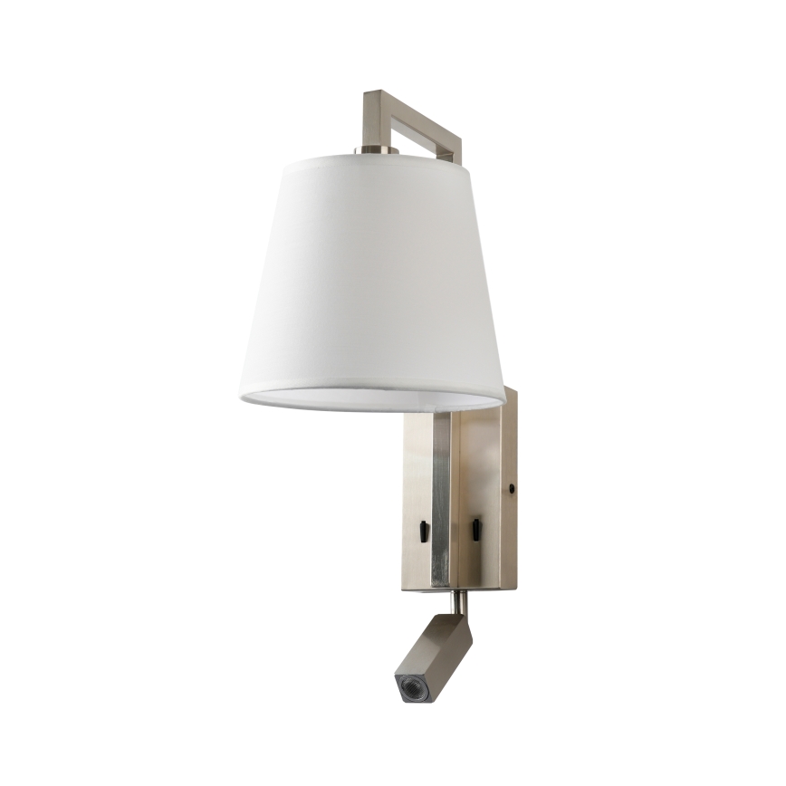 Brilagi - LED Nástěnná lampa RAYA 1xE14/40W/230V + LED/3W bílá/matný chrom