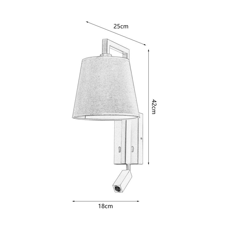 Brilagi - LED Nástěnná lampa RAYA 1xE14/40W/230V + LED/3W bílá/matný chrom