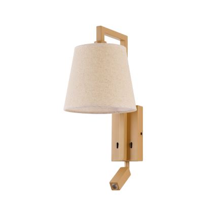 Brilagi - LED Nástěnná lampa RAYA 1xE14/40W/230V + LED/3W len/béžová