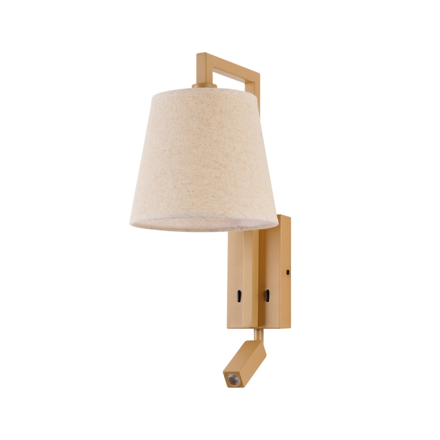 Brilagi - LED Nástěnná lampa RAYA 1xE14/40W/230V + LED/3W len/béžová