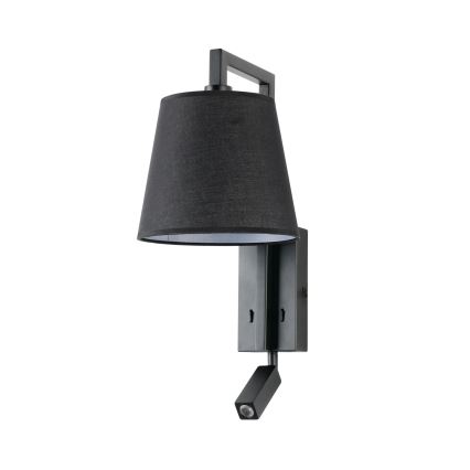Brilagi - LED Nástěnná lampa RAYAS 1xE14/40W/230V + LED/3W černá
